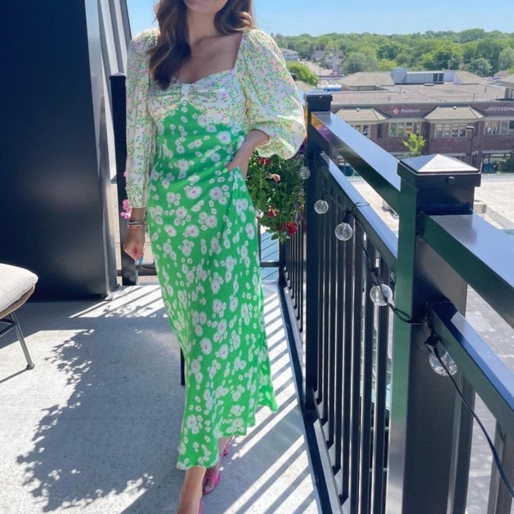 Rixo For Target Daisy Long Sleeve Swing Dress size 6